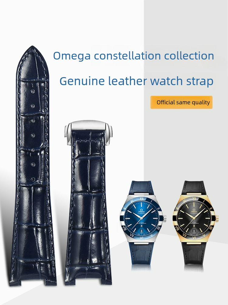 Omega Watch Constellation - Watch Strap Leather Men's Suitable for