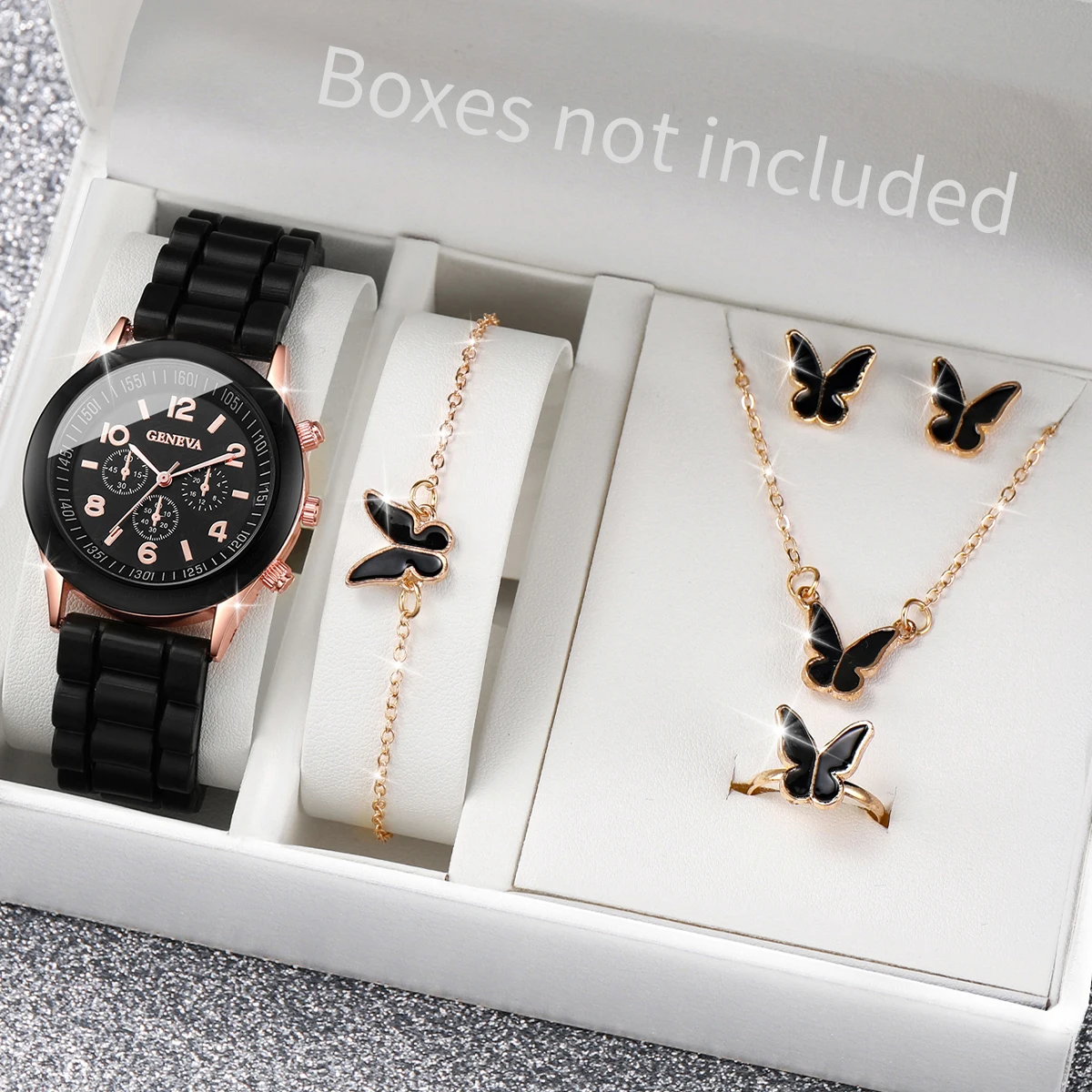 Silicone Band Women - 5/6PCS Fashion Women Watches Casual Silicone
