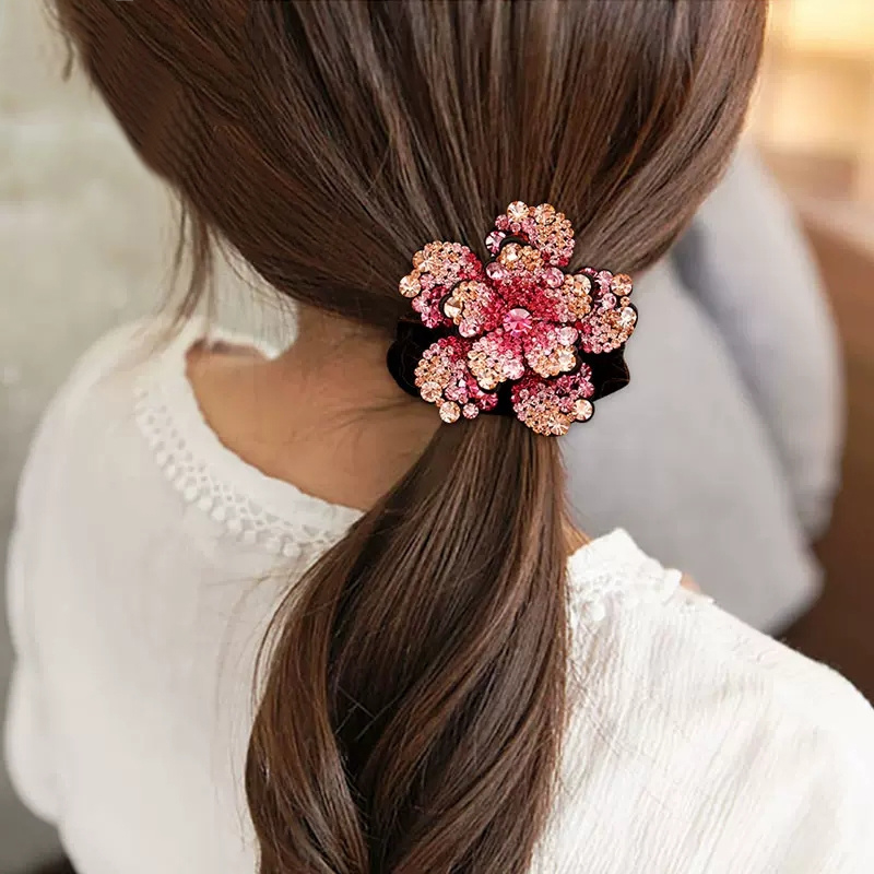 Women Rhinestone Scrunchies Ve - Silicone Band Women recension och pris