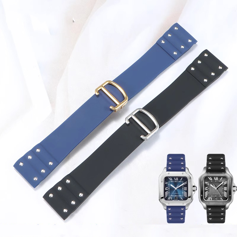 For Cartier Santos Strap Silic - Cartier Watch Tank recension och pris