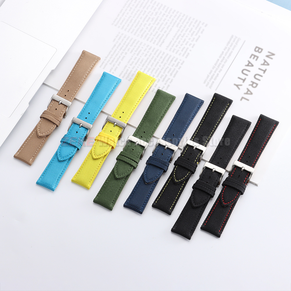 Waterproof Sailcloth Watch Ban - Leather Strap Quick Release recension och pris