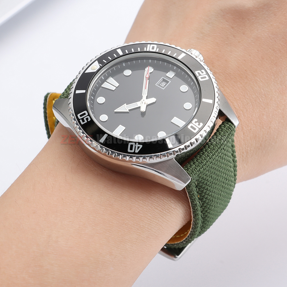 Waterproof Sailcloth Watch Ban - Leather Strap Quick Release recension och pris