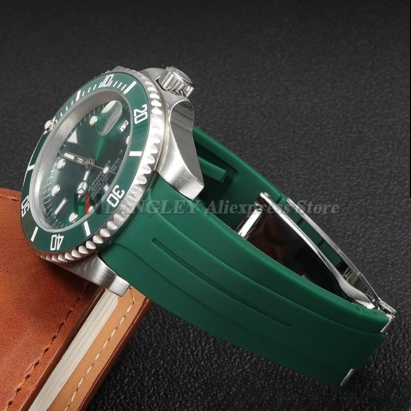 20mm 21mm 22mm Curved End Sili - Rolex Watch Submariner recension och pris
