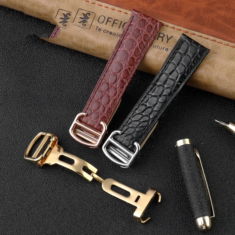 Crocodile Watchband 16 18 20 2 - Cartier Watch Tank recension och pris