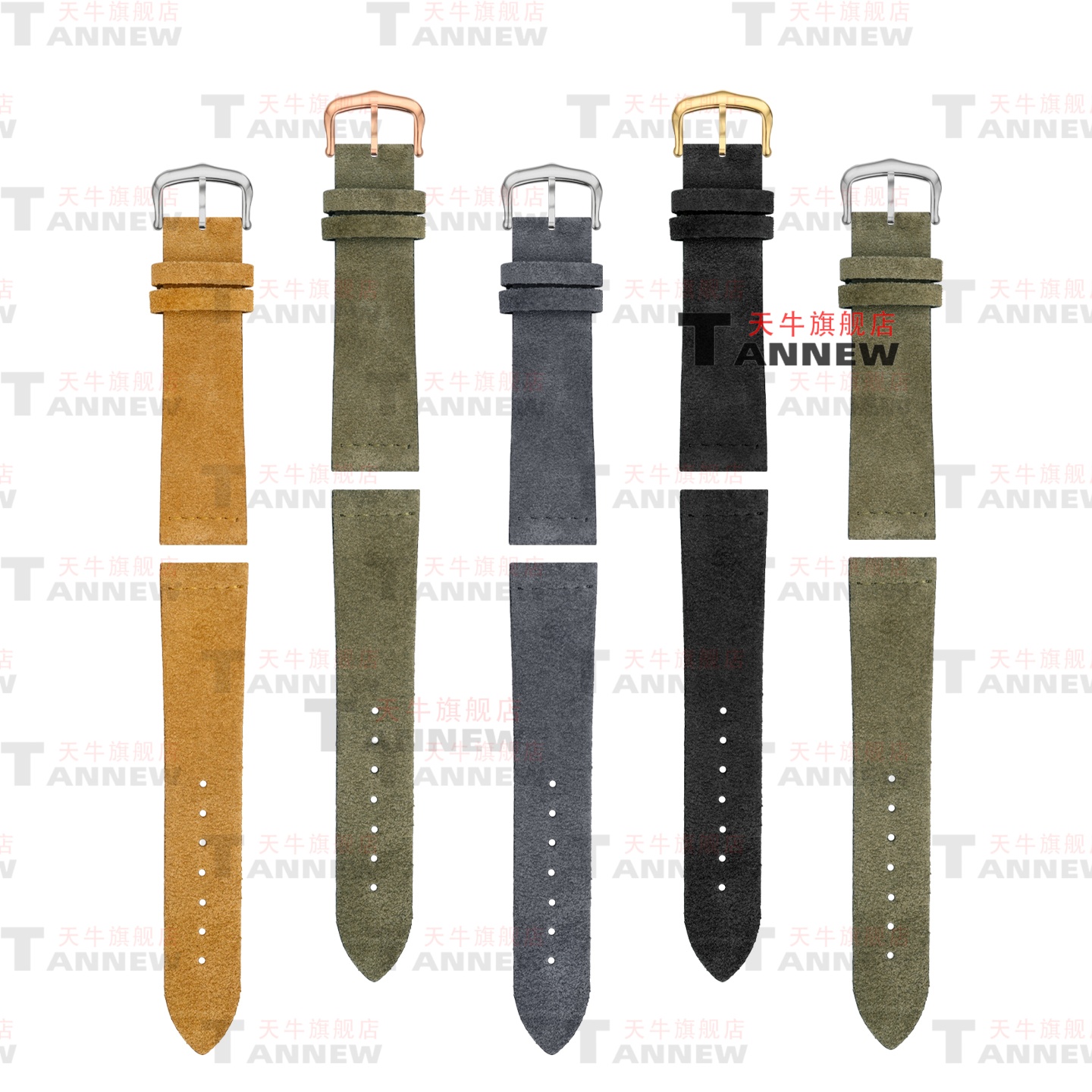 For Cartier Tank, Santos-Dumon - Suede Strap Watch recension och pris