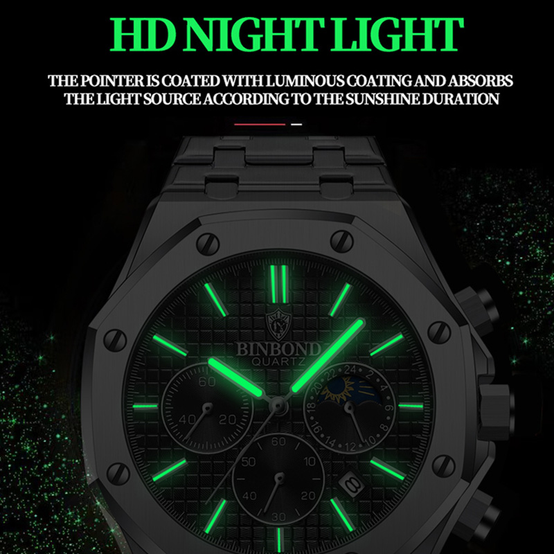 BINBOND Quality Men Watch Luxu - Rolex Watch Daytona recension och pris