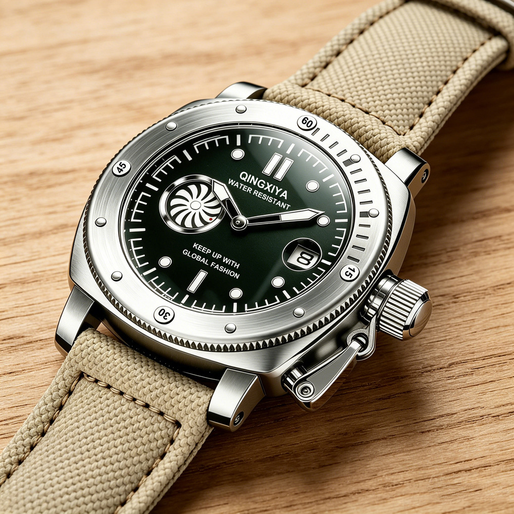 Cool Creative Khaki Canvas Str - Canvas Strap Watch recension och pris