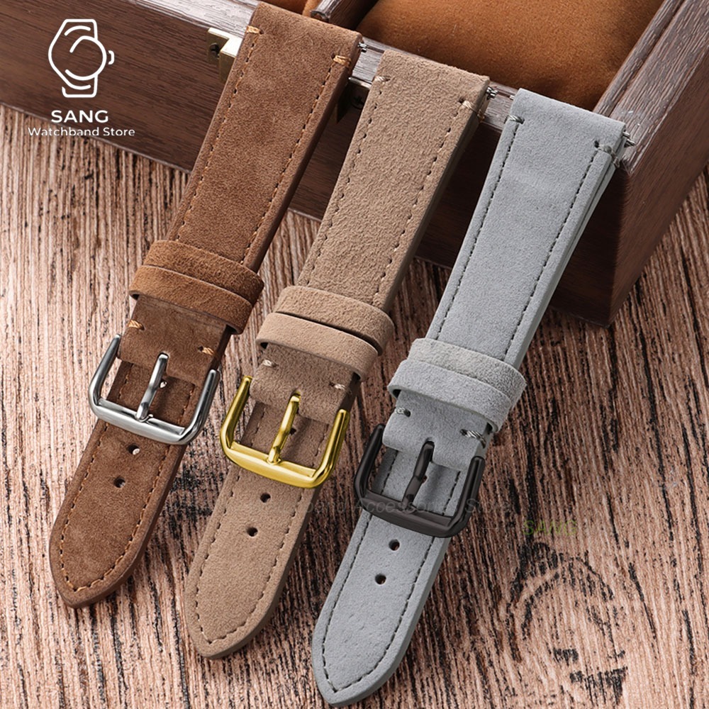 20mm 22mm Universal Men Women  - Suede Strap Watch recension och pris