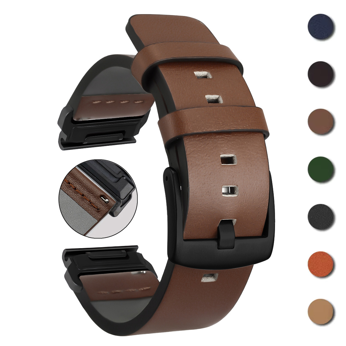 26mm 22mm Quick Fit Strap For  - Leather Strap Quick Release recension och pris